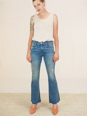 Mother The Weekender Jean in Graffiti Girl